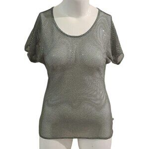 [BCG] Green Knitted Short Sleeve Top - Size L